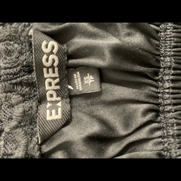 EXPRESS | Black Lace Strapless Dress - Picture 8 of 8